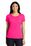 Sport-Tek Ladies PosiCharge Competitor Cotton Touch Scoop Neck Tee | Neon Pink