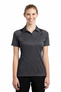 Sport-Tek Ladies Heather Colorblock Contender Polo