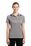 Sport-Tek Ladies Heather Colorblock Contender Polo | Vintage Heather/ Maroon