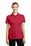 Sport-Tek Ladies PosiCharge Active Textured Colorblock Polo | True Red/ Grey