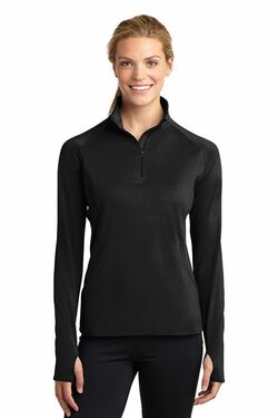 Sport-Tek Ladies Sport-Wick Stretch 1/2-Zip Pullover