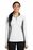 Sport-Tek Ladies Sport-Wick Stretch Contrast 1/2-Zip Pullover | White/ Charcoal Grey Heather