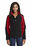 Sport-Tek Ladies Colorblock Soft Shell Jacket | Black/ True Red