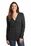 Port Authority  Ladies Marled Cardigan Sweater | Black Marl