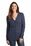 Port Authority  Ladies Marled Cardigan Sweater | Navy Marl