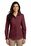 Port Authority Ladies Long Sleeve Carefree Poplin Shirt | Burgundy