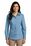 Port Authority Ladies Long Sleeve Carefree Poplin Shirt | Carolina Blue