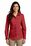 Port Authority Ladies Long Sleeve Carefree Poplin Shirt | Rich Red