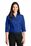 Port Authority Ladies 3/4-Sleeve Carefree Poplin Shirt | True Royal