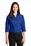 Port Authority Ladies 3/4-Sleeve Carefree Poplin Shirt | True Royal