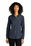 Port Authority Ladies Long Sleeve Perfect Denim Shirt | Dark Wash