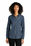 Port Authority Ladies Long Sleeve Perfect Denim Shirt | Medium Wash