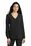 Port Authority Ladies Long Sleeve Button-Front Blouse | Black