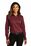 Port Authority Ladies Long Sleeve SuperPro ReactTwill Shirt | Burgundy