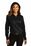 Port Authority Ladies Long Sleeve SuperPro ReactTwill Shirt | Deep Black