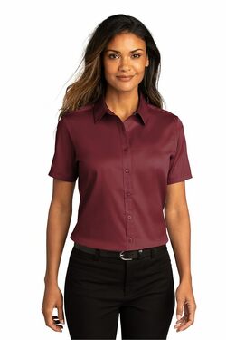 Port Authority Ladies Short Sleeve SuperPro ReactTwill Shirt