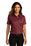 Port Authority Ladies Short Sleeve SuperPro ReactTwill Shirt | Burgundy