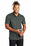 Mercer+Mettle Stretch Pique Full-Button Polo | Anchor Grey