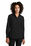 Mercer+Mettle Women's Long Sleeve Stretch Woven Shirt | Deep Black