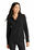 Mercer+Mettle Women's Stretch Crepe Long Sleeve Camp | Deep Black