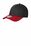 New Era  Stretch Cotton Striped Cap | Black/ Scarlet