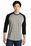 New Era  Heritage Blend 3/4-Sleeve Baseball Raglan Tee | Black/ Rainstorm Grey Heather