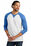 New Era  Sueded Cotton 3/4-Sleeve Baseball Raglan Tee | Royal Heather/ White