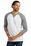 New Era  Sueded Cotton 3/4-Sleeve Baseball Raglan Tee | Shadow Grey Heather/ White