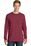 Port & Company Pigment-Dyed Long Sleeve Tee | Merlot