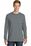 Port & Company Essential Pigment-Dyed Long Sleeve Pocket Tee | Pewter