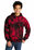 Port & Company Crystal Tie-Dye Pullover Hoodie | Black/ Red