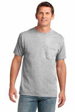 Port & Company 5.4-oz 100% Cotton Pocket T-Shirt