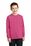 Port & Company Youth Long Sleeve 5.4-oz 100% Cotton T-Shirt | Sangria