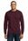 Port & Company - Long Sleeve 50/50 Cotton/Poly T-Shirt | Athletic Maroon