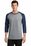 Port & Company Core Blend 3/4-Sleeve Raglan Tee | Athletic Heather/ Navy