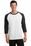 Port & Company Core Blend 3/4-Sleeve Raglan Tee | White/ Jet Black