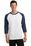 Port & Company Core Blend 3/4-Sleeve Raglan Tee | White/ Navy