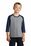 Port & Company Youth Core Blend 3/4-Sleeve Raglan Tee | Athletic Heather/ Navy