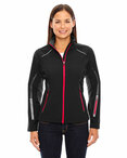 Ladies' Pursuit Three-Layer Light Bonded Hybrid Soft Shell Jacket with Laser Perforation