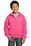 Port & Company - Youth Full-Zip Hooded Sweatshirt | Neon Pink