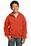 Port & Company - Youth Full-Zip Hooded Sweatshirt | Orange