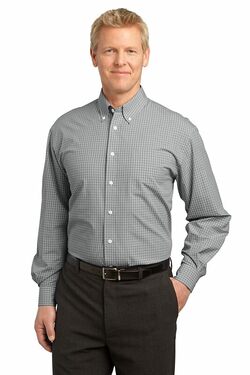 Port Authority Plaid Pattern Easy Care Shirt