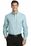 Port Authority Long Sleeve Gingham Easy Care Shirt | Green/ Aqua