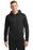 Sport-Tek Sport-Wick Fleece Colorblock Hooded Pullover | Black/ Dark Smoke Grey
