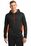 Sport-Tek Sport-Wick Fleece Colorblock Hooded Pullover | Black/ Deep Orange