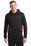 Sport-Tek Sport-Wick Fleece Colorblock Hooded Pullover | Black/ Deep Red