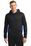Sport-Tek Sport-Wick Fleece Colorblock Hooded Pullover | Black/ True Royal
