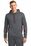 Sport-Tek Sport-Wick Fleece Colorblock Hooded Pullover | Dark Smoke Grey/ Maroon