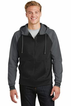 Sport-Tek Sport-Wick Varsity Fleece Full-Zip Hooded Jacket