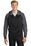 Sport-Tek Sport-Wick Varsity Fleece Full-Zip Hooded Jacket | Black/ Dark Smoke Grey